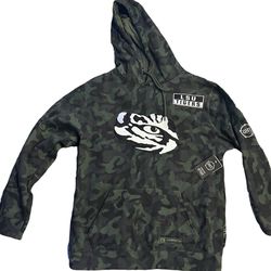 Lsu Tigers Camo Hoodie Embroidered Logo New With Tags 