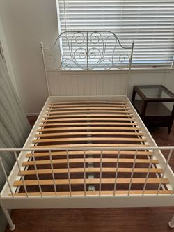 IKEA LEIRVIK Full Size Metal Bed Frame – White