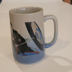 Vintage Samurai Decorated Porcelain Mug Kabuki Theater Made in Japan. 
Pre-owned, very good shape, no chips or cracks. Please see photos for 
details.