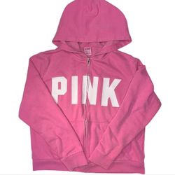 Pink Victoria's Secret zip up hoodie
