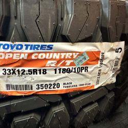 🔥 HOT TIRE DEAL – LIMITED STOCK 🔥
33x12.50R18 Toyo Open Country R/T Tires