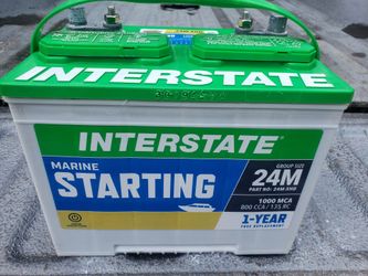 Interstate Marine Starting Battery Group 24 Perfect Condition 1yr Warranty 