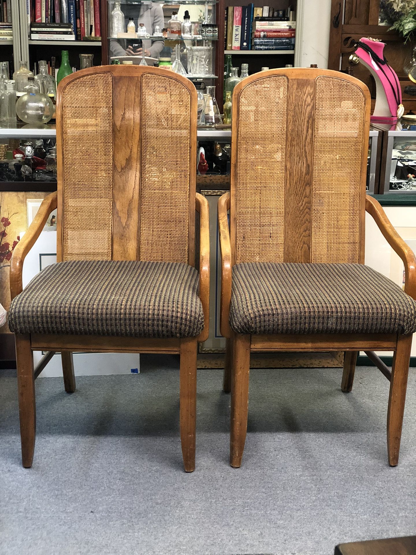 Set of wooden upholstery chairs