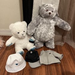 White Bear,Grizzly Build A Bear, And Clothes 