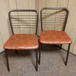 Mid Century Retro Hamilton Cosco Vintage Folding Chairs a Pair 