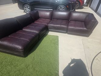 Brown Leather Sectional Sofa