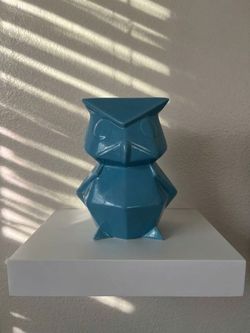 Modern geometric ceramic decorative figurine / home accent OWL