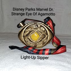 New Disney Parks Marvel Dr. Strange Eye Of Agamotto Light-up Sipper With Lanyard