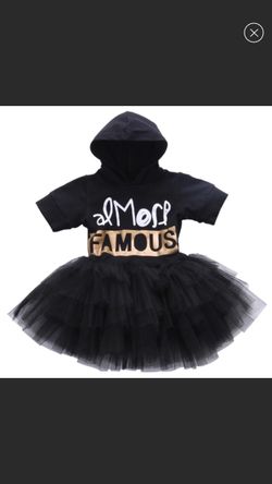NWT cute black tutu dress size 3T 4T