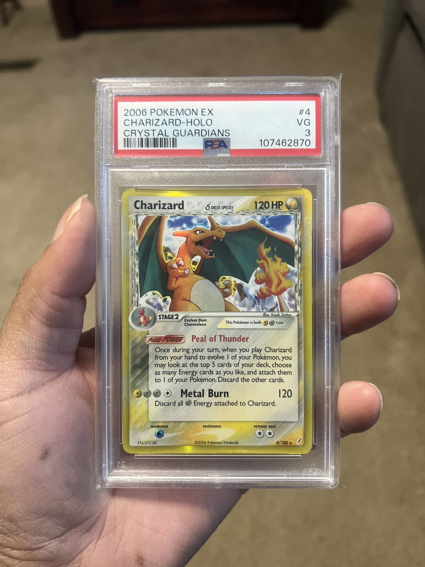 Crystal Charizard Psa 3