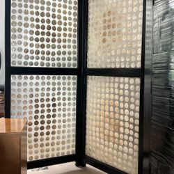 Decorative Screen In Mother Pearl And Wood
