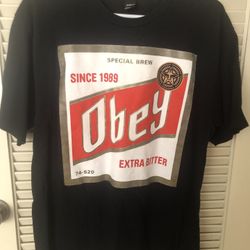 Obey Tshirt Black Size L