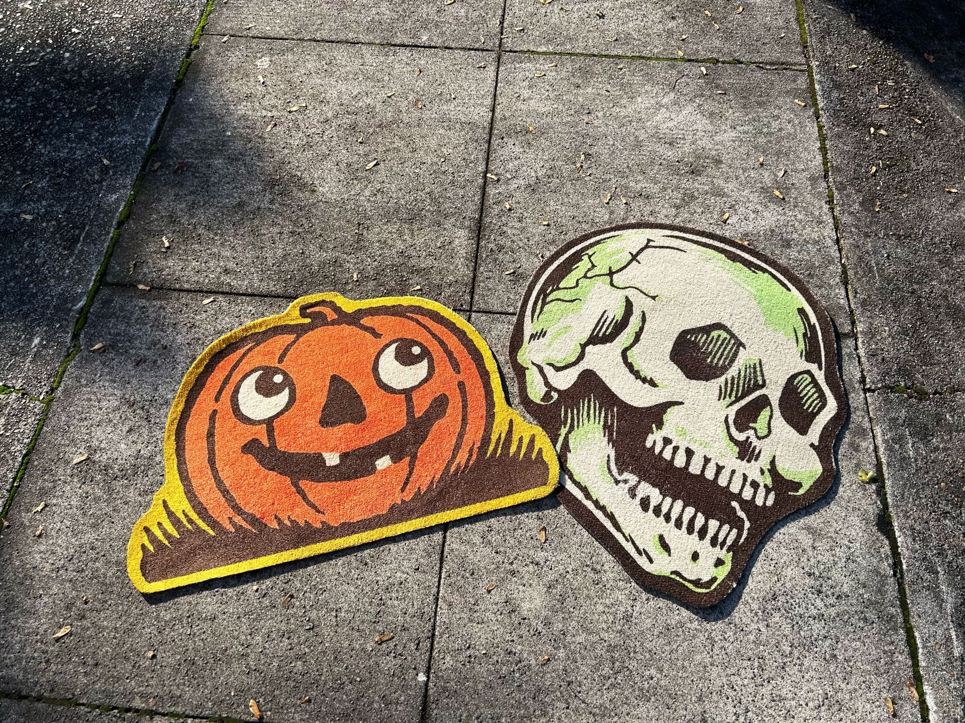 Creepy Co. Skull & Pumpkin Halloween Rugs