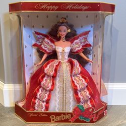 Barbie: 1997 Happy Holidays Barbie, Special Edition 10 Year Anniversary, Brand New