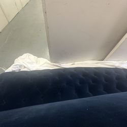 Buttercup Blue Velvet  Sofa