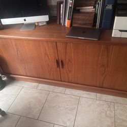 Unique Dyrlund Danish Mid Century Modern Teak Tambour Door Credenza / Dresser – Made in Denmark