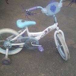 !! Girls Training Bike Huffy Frozen 16 In Wheels