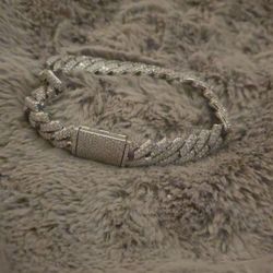 925S VVS & Moissanite Cuban Bracelet 