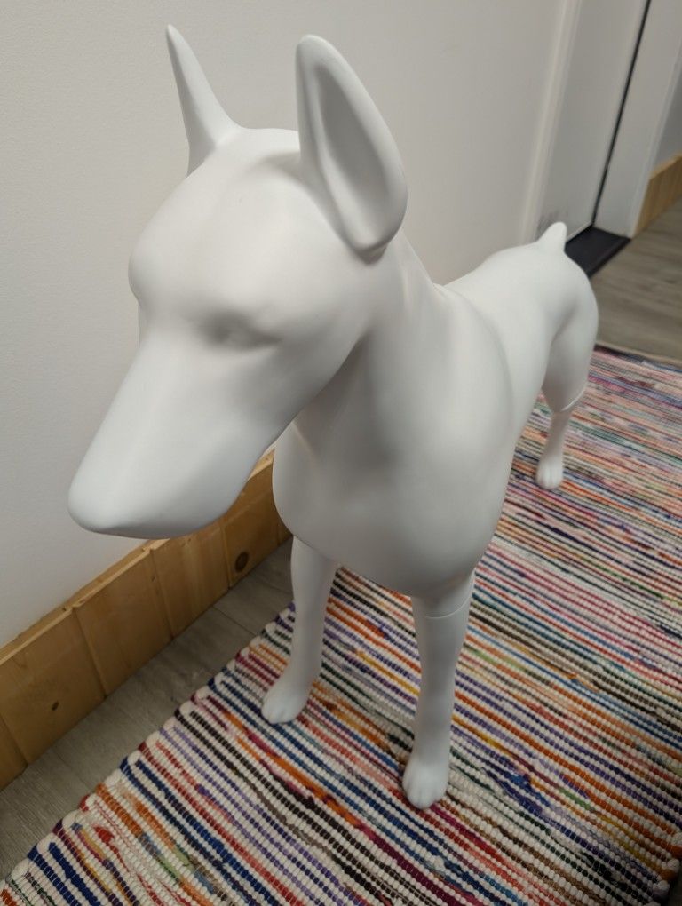 Statue, Guard Dog, Life-Sized Fiberglass Doberman Mannequin