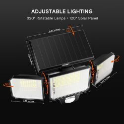 Triple-Head Solar Motion Sensor Light