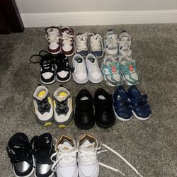 Toddler Shoes For Sell. Jordans, Nike Dunks, Nike Air Force Ones, Dolce Gabbana, New Balance, Puma 