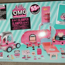 LOL Surprise Omg Glamper with 55+ Surprises Fully-Furnished with Light up Pool  The new LOL Surprise OMG Glamper is the fiercest way to travel in styl