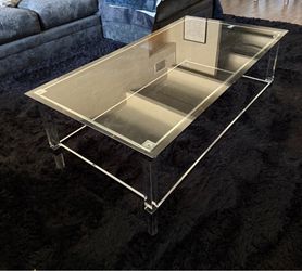 Glass coffee table