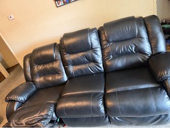 New leather sofas