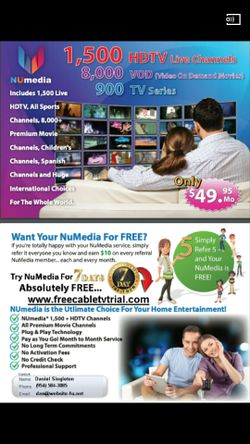 SAVE $ ON YOUR CABLE TV BILL FREE TRIAL!