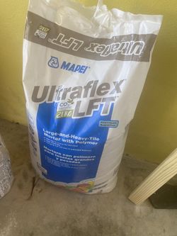 2 Bags Ultraflex LFT 50lbs / 1 Mortar Mix type m amx 500 80lbs/ 1 Ultracolor Plus 10lbs
