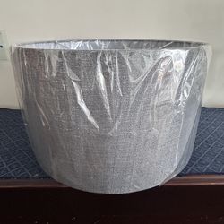Grey Textured Drum (Barrel) Lampshade - Brand New