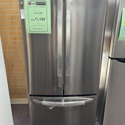LG Open Box 30” Wide 3 Door French Door Fridge 