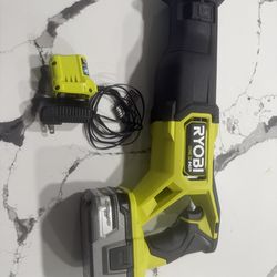 Ryobi ONE+ HP 18V Brushless Cordless Reciprocating Saw With battery and charger