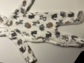 Baby Footed Pajama Sleeper Animal Print