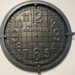 Huge Rustic 36 Inch Round Decorative Wall Clock