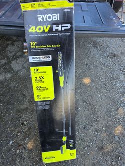 Ryobi pole saw with battery and charger