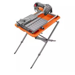 9-Amp 7 in. Blade Corded Wet Tile Saw with Stand