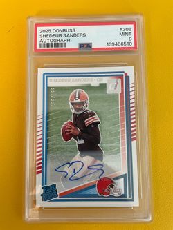2025 Donruss Rated Rookie Autograph Shadeur Sanders - PSA 9!