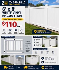 Vinyl Privacy Fence Starting at Just $14 per Linear Foot!