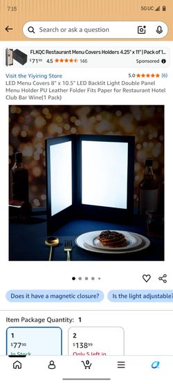 Led menus