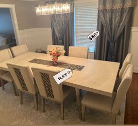 Large Dining Table with 8 chairs