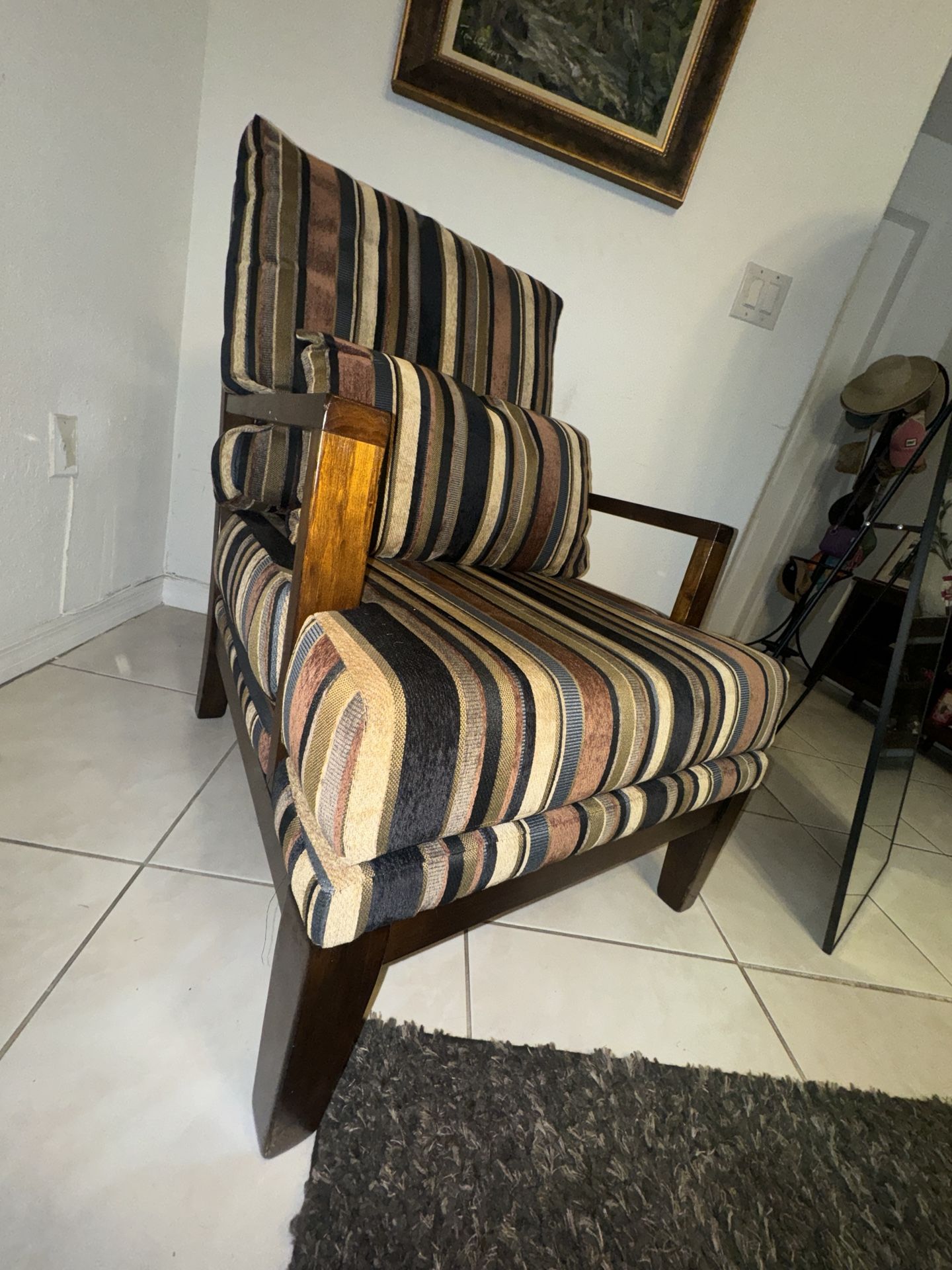 Wood accent Arm Chair