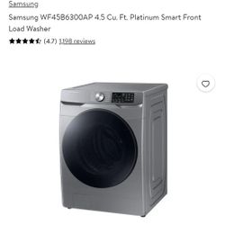 Samsung Smart Washing Machine, model WF45B6300AP