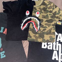 3 Bape T Shirts - Size M