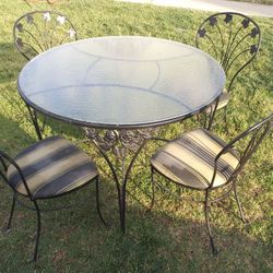 Glass Top Table And Chairs