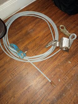 3M™ DBI-SALA® Zorbit™ Metal Energy AbsorberThe item shown is a steel wire rope assembly, likely a temporary horizontal lifeline or safety lanyard