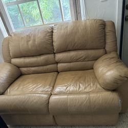 Faux leather Loveseat