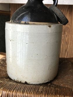Old Stoneware Whiskey Jug