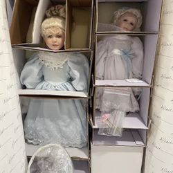 Rare MasterPiece Gallery "Meg & May" Ltd Edition S. Joy Calhoon Porcelain Dolls