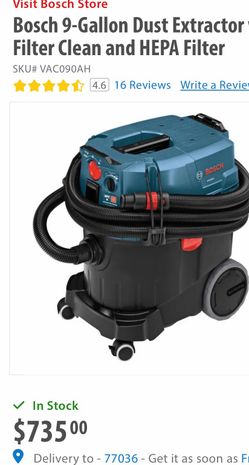 Bosch 9G vacuum HEPA